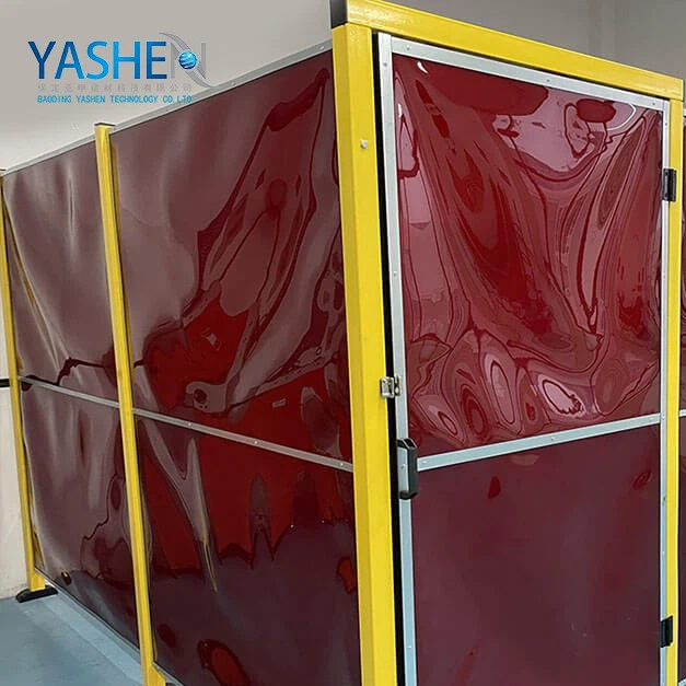 Transparent Red Welding PVC Strip Curtain