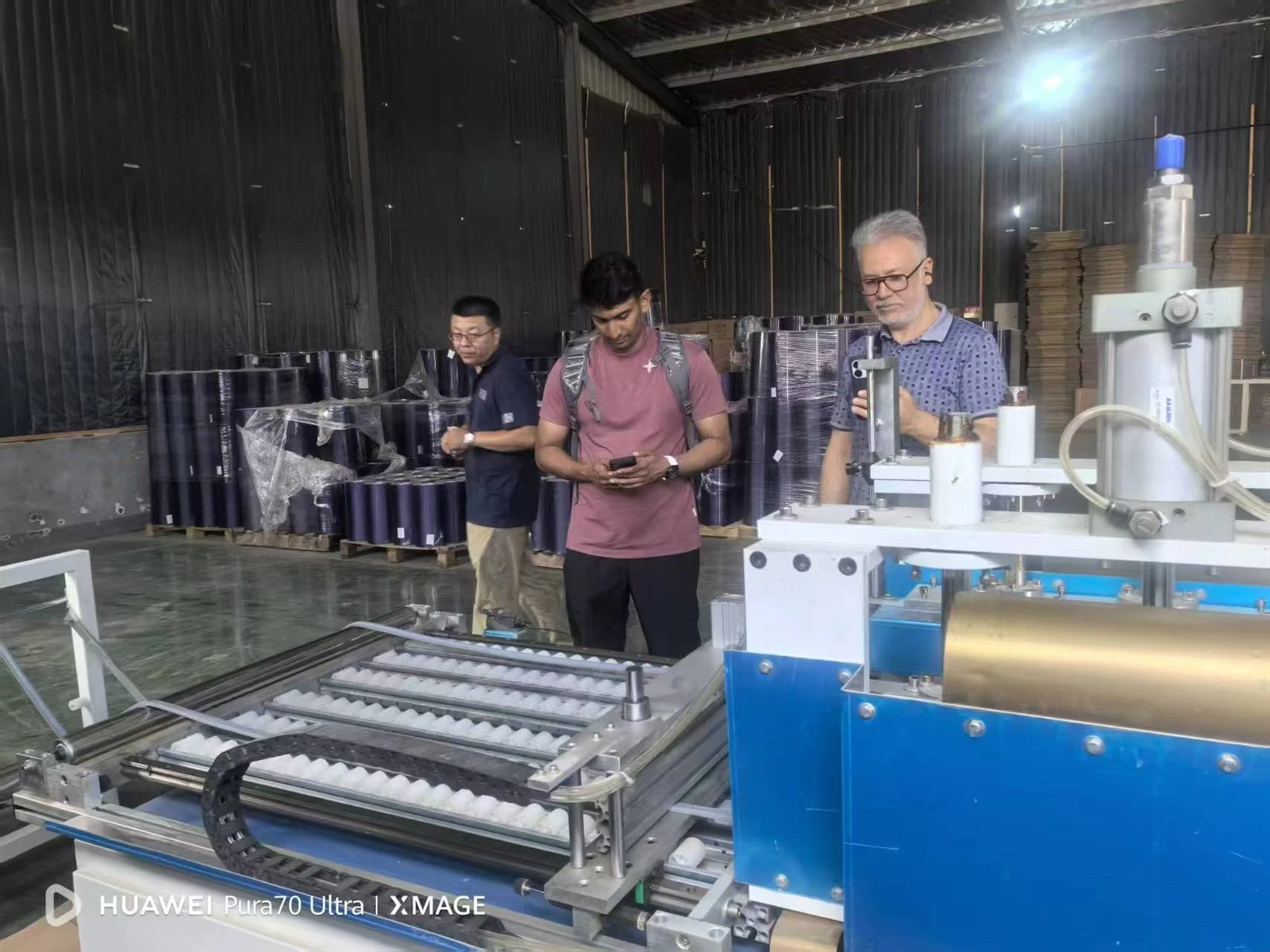Live trial of magnetic curtain extrusion line at Yashen manufacturing facility Live trial of magnetic curtain extrusion line at Yashen manufacturing facility