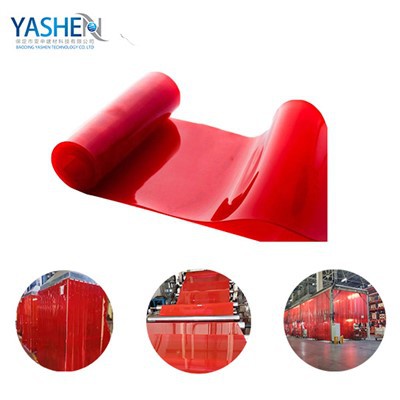 Svejsning rød PVC strip gardin